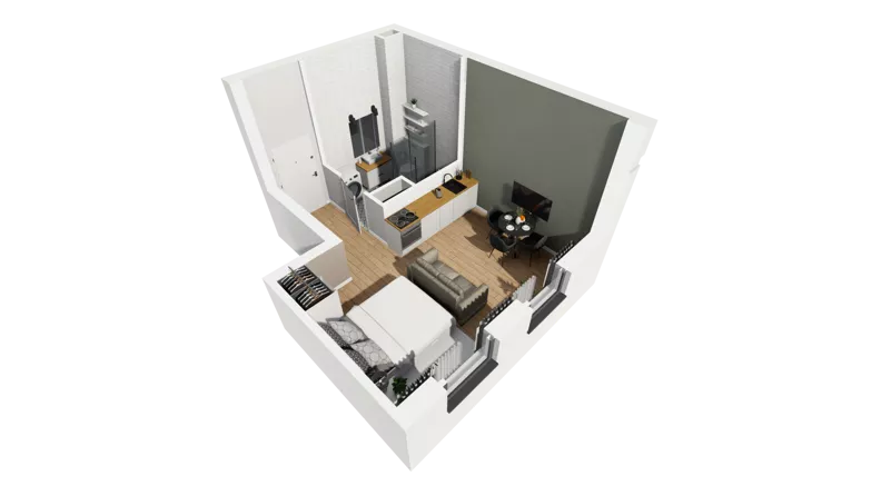 Lokal użytkowy 26,17 m², oferta nr A/201, Esencja - lokale usługowe, Gdańsk, Śródmieście, Dolne Miasto, ul. Kamienna Grobla / Jałmużnicza
