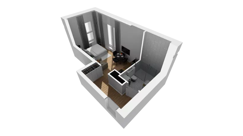 Lokal użytkowy 26,90 m², oferta nr A/202, Esencja - lokale usługowe, Gdańsk, Śródmieście, Dolne Miasto, ul. Kamienna Grobla / Jałmużnicza