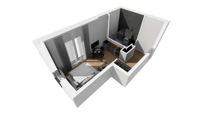 Lokal użytkowy 26,90 m², oferta nr A/202, Esencja - lokale usługowe, Gdańsk, Śródmieście, Dolne Miasto, ul. Kamienna Grobla / Jałmużnicza