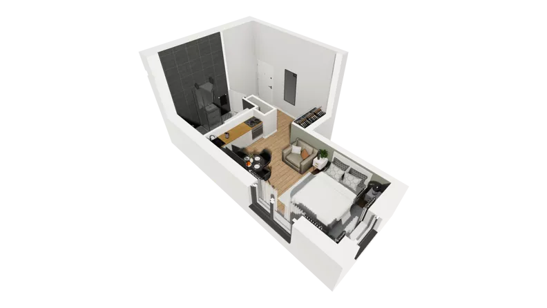 Lokal użytkowy 26,90 m², oferta nr A/202, Esencja - lokale usługowe, Gdańsk, Śródmieście, Dolne Miasto, ul. Kamienna Grobla / Jałmużnicza