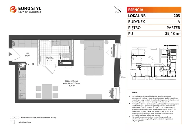 Lokal użytkowy 39,48 m², oferta nr A/203, Esencja - lokale usługowe, Gdańsk, Śródmieście, Dolne Miasto, ul. Kamienna Grobla / Jałmużnicza