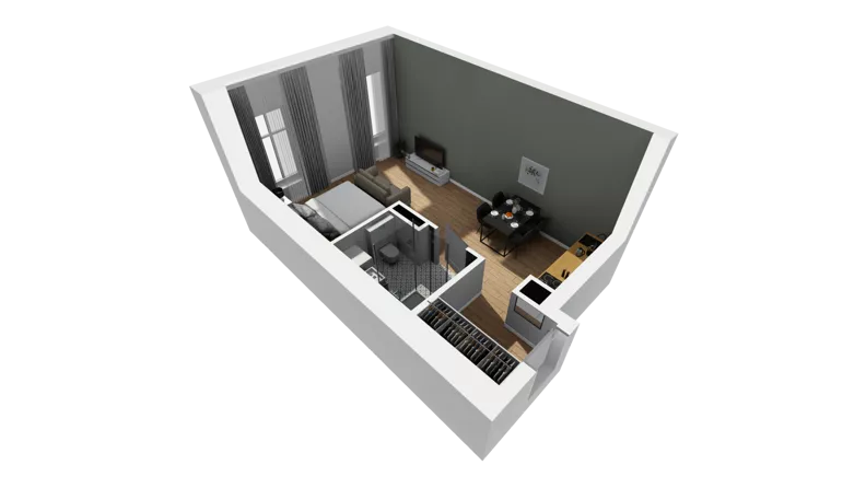 Lokal użytkowy 39,48 m², oferta nr A/203, Esencja - lokale usługowe, Gdańsk, Śródmieście, Dolne Miasto, ul. Kamienna Grobla / Jałmużnicza