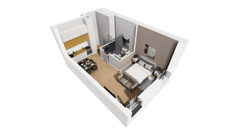 Lokal użytkowy 39,48 m², oferta nr A/203, Esencja - lokale usługowe, Gdańsk, Śródmieście, Dolne Miasto, ul. Kamienna Grobla / Jałmużnicza