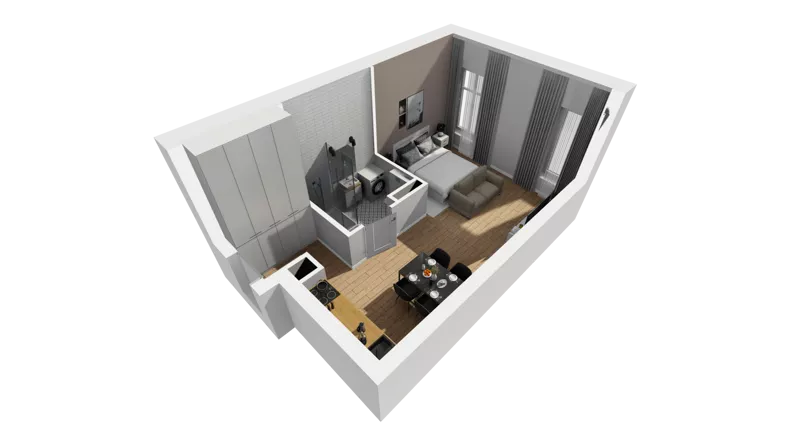 Lokal użytkowy 39,48 m², oferta nr A/203, Esencja - lokale usługowe, Gdańsk, Śródmieście, Dolne Miasto, ul. Kamienna Grobla / Jałmużnicza