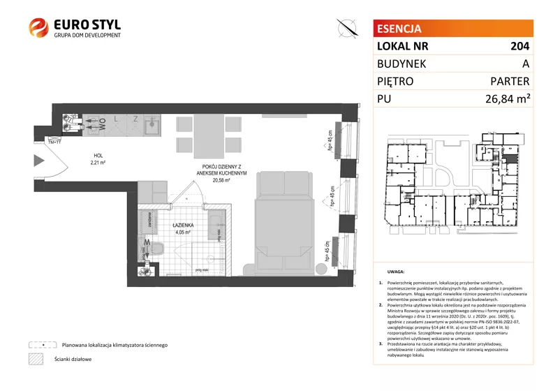 Lokal użytkowy 26,84 m², oferta nr A/204, Esencja - lokale usługowe, Gdańsk, Śródmieście, Dolne Miasto, ul. Kamienna Grobla / Jałmużnicza