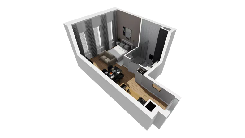 Lokal użytkowy 26,84 m², oferta nr A/204, Esencja - lokale usługowe, Gdańsk, Śródmieście, Dolne Miasto, ul. Kamienna Grobla / Jałmużnicza