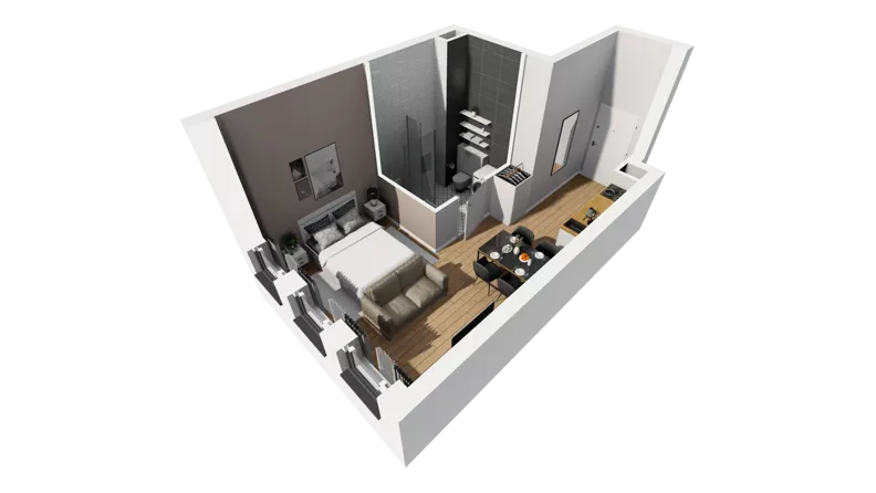 Lokal użytkowy 26,84 m², oferta nr A/204, Esencja - lokale usługowe, Gdańsk, Śródmieście, Dolne Miasto, ul. Kamienna Grobla / Jałmużnicza