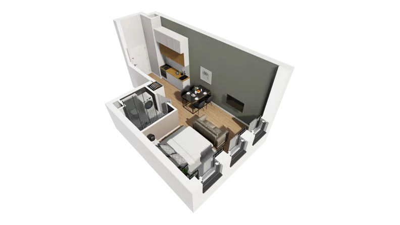 Lokal użytkowy 26,84 m², oferta nr A/204, Esencja - lokale usługowe, Gdańsk, Śródmieście, Dolne Miasto, ul. Kamienna Grobla / Jałmużnicza