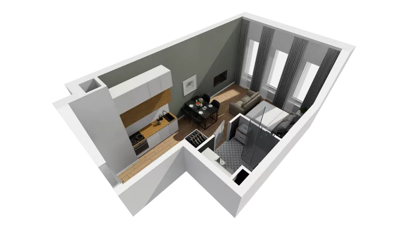 Lokal użytkowy 26,84 m², oferta nr A/204, Esencja - lokale usługowe, Gdańsk, Śródmieście, Dolne Miasto, ul. Kamienna Grobla / Jałmużnicza