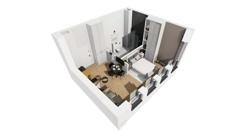 Lokal użytkowy 31,12 m², oferta nr A/205, Esencja - lokale usługowe, Gdańsk, Śródmieście, Dolne Miasto, ul. Kamienna Grobla / Jałmużnicza
