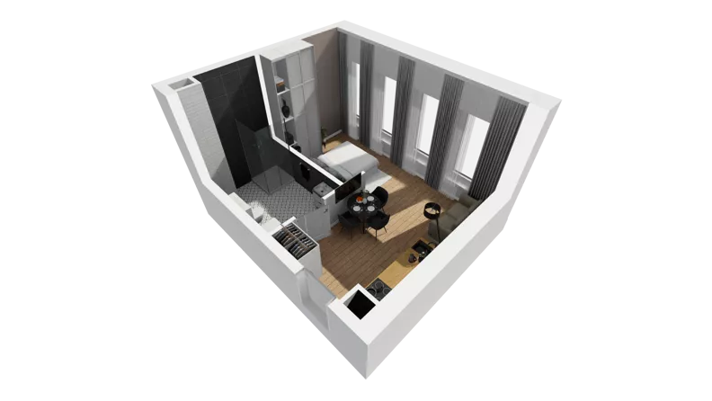 Lokal użytkowy 31,12 m², oferta nr A/205, Esencja - lokale usługowe, Gdańsk, Śródmieście, Dolne Miasto, ul. Kamienna Grobla / Jałmużnicza