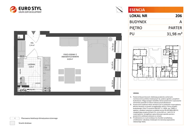 Lokal użytkowy 31,98 m², oferta nr A/206, Esencja - lokale usługowe, Gdańsk, Śródmieście, Dolne Miasto, ul. Kamienna Grobla / Jałmużnicza