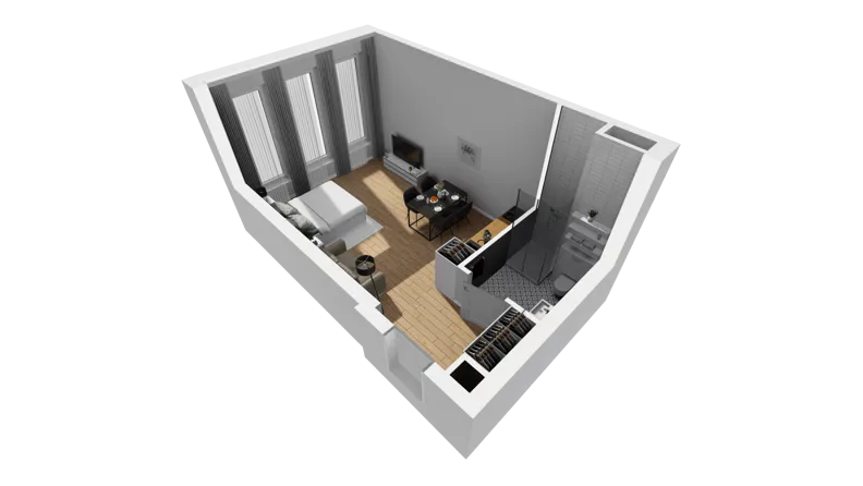 Lokal użytkowy 31,98 m², oferta nr A/206, Esencja - lokale usługowe, Gdańsk, Śródmieście, Dolne Miasto, ul. Kamienna Grobla / Jałmużnicza