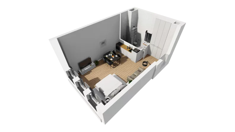Lokal użytkowy 31,98 m², oferta nr A/206, Esencja - lokale usługowe, Gdańsk, Śródmieście, Dolne Miasto, ul. Kamienna Grobla / Jałmużnicza