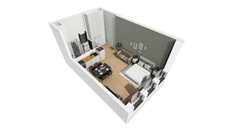 Lokal użytkowy 31,98 m², oferta nr A/206, Esencja - lokale usługowe, Gdańsk, Śródmieście, Dolne Miasto, ul. Kamienna Grobla / Jałmużnicza