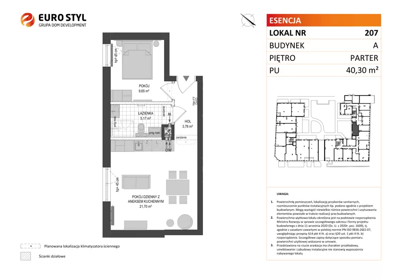 Lokal użytkowy 40,30 m², oferta nr A/207, Esencja - lokale usługowe, Gdańsk, Śródmieście, Dolne Miasto, ul. Kamienna Grobla / Jałmużnicza