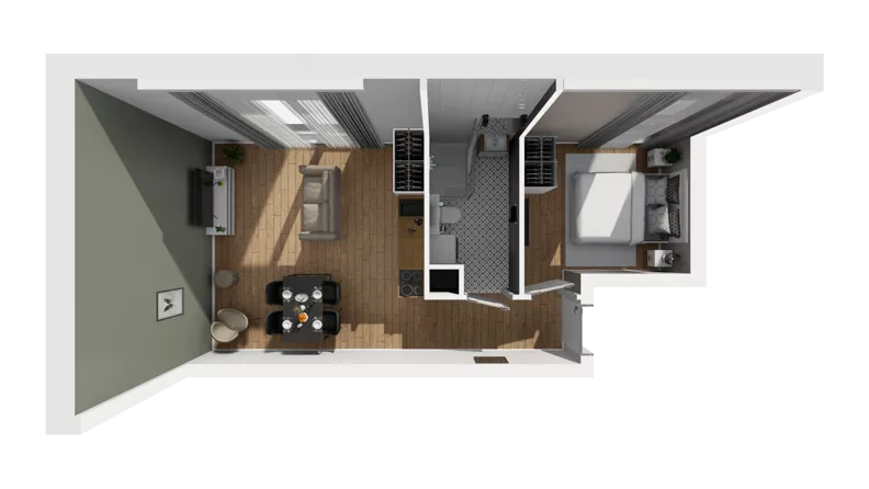 Lokal użytkowy 40,30 m², oferta nr A/207, Esencja - lokale usługowe, Gdańsk, Śródmieście, Dolne Miasto, ul. Kamienna Grobla / Jałmużnicza