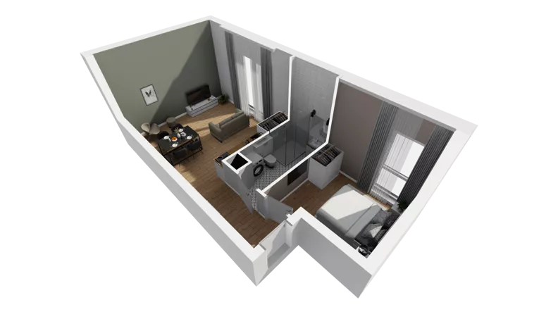 Lokal użytkowy 40,30 m², oferta nr A/207, Esencja - lokale usługowe, Gdańsk, Śródmieście, Dolne Miasto, ul. Kamienna Grobla / Jałmużnicza
