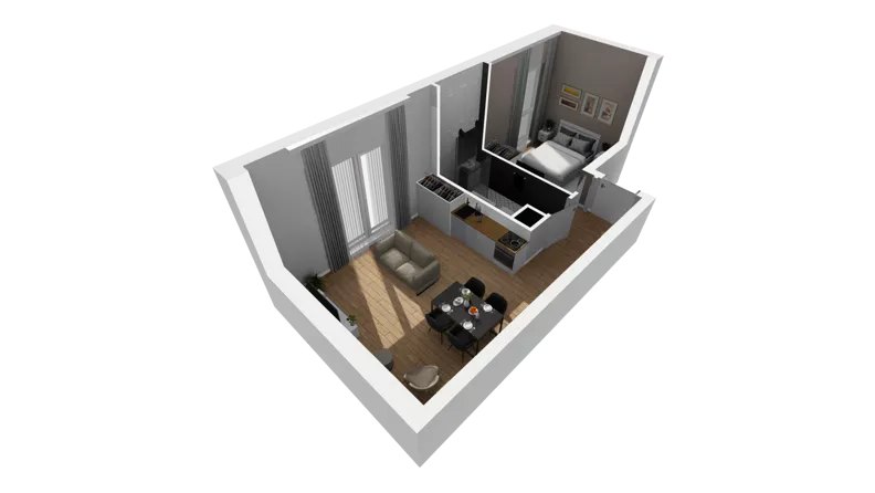 Lokal użytkowy 40,30 m², oferta nr A/207, Esencja - lokale usługowe, Gdańsk, Śródmieście, Dolne Miasto, ul. Kamienna Grobla / Jałmużnicza