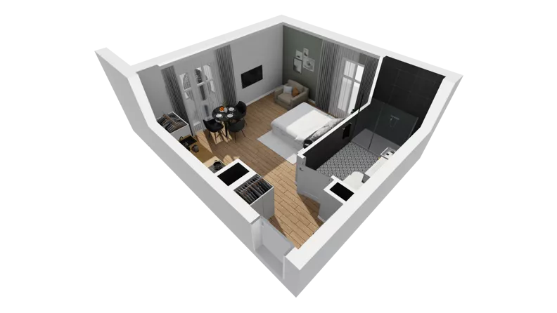 Lokal użytkowy 30,71 m², oferta nr A/209, Esencja - lokale usługowe, Gdańsk, Śródmieście, Dolne Miasto, ul. Kamienna Grobla / Jałmużnicza