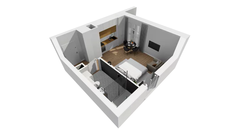 Lokal użytkowy 30,71 m², oferta nr A/209, Esencja - lokale usługowe, Gdańsk, Śródmieście, Dolne Miasto, ul. Kamienna Grobla / Jałmużnicza
