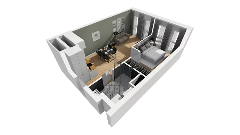 Lokal użytkowy 40,40 m², oferta nr A/213, Esencja - lokale usługowe, Gdańsk, Śródmieście, Dolne Miasto, ul. Kamienna Grobla / Jałmużnicza