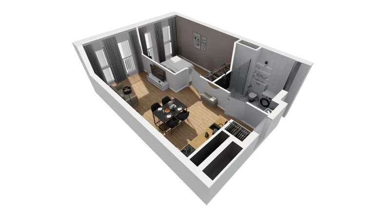 Lokal użytkowy 40,40 m², oferta nr A/213, Esencja - lokale usługowe, Gdańsk, Śródmieście, Dolne Miasto, ul. Kamienna Grobla / Jałmużnicza