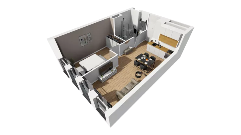 Lokal użytkowy 40,40 m², oferta nr A/213, Esencja - lokale usługowe, Gdańsk, Śródmieście, Dolne Miasto, ul. Kamienna Grobla / Jałmużnicza
