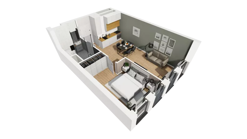 Lokal użytkowy 40,40 m², oferta nr A/213, Esencja - lokale usługowe, Gdańsk, Śródmieście, Dolne Miasto, ul. Kamienna Grobla / Jałmużnicza