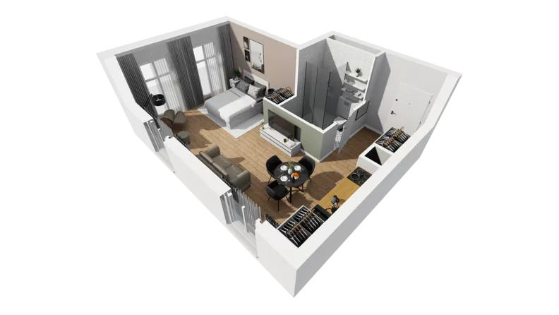 Lokal użytkowy 32,98 m², oferta nr A/219, Esencja - lokale usługowe, Gdańsk, Śródmieście, Dolne Miasto, ul. Kamienna Grobla / Jałmużnicza