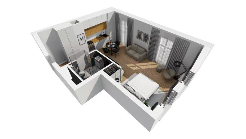 Lokal użytkowy 32,98 m², oferta nr A/219, Esencja - lokale usługowe, Gdańsk, Śródmieście, Dolne Miasto, ul. Kamienna Grobla / Jałmużnicza