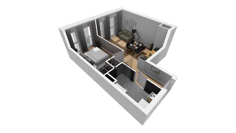 Lokal użytkowy 39,01 m², oferta nr A/222, Esencja - lokale usługowe, Gdańsk, Śródmieście, Dolne Miasto, ul. Kamienna Grobla / Jałmużnicza