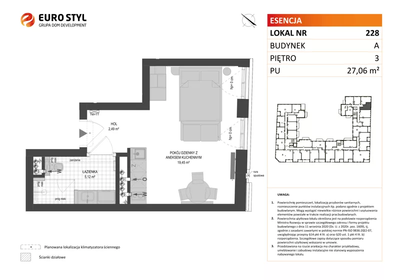 Lokal użytkowy 27,06 m², oferta nr A/228, Esencja - lokale usługowe, Gdańsk, Śródmieście, Dolne Miasto, ul. Kamienna Grobla / Jałmużnicza