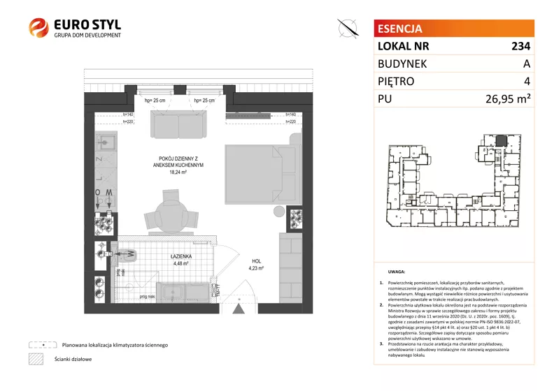 Lokal użytkowy 26,95 m², oferta nr A/234, Esencja - lokale usługowe, Gdańsk, Śródmieście, Dolne Miasto, ul. Kamienna Grobla / Jałmużnicza