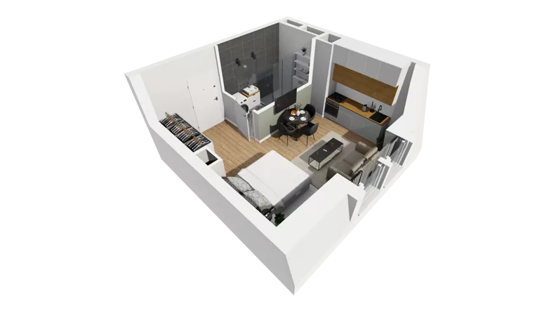 Lokal użytkowy 26,95 m², oferta nr A/234, Esencja - lokale usługowe, Gdańsk, Śródmieście, Dolne Miasto, ul. Kamienna Grobla / Jałmużnicza