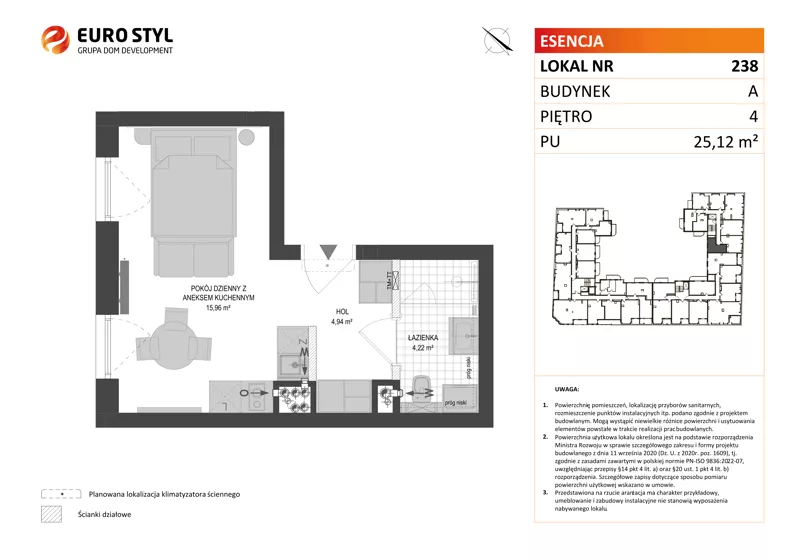 Lokal użytkowy 25,12 m², oferta nr A/238, Esencja - lokale usługowe, Gdańsk, Śródmieście, Dolne Miasto, ul. Kamienna Grobla / Jałmużnicza