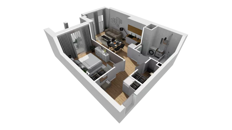 2 pokoje, mieszkanie 48,28 m², piętro 4, oferta nr A/100, Esencja, Gdańsk, Śródmieście, Dolne Miasto, ul. Kamienna Grobla / Jałmużnicza