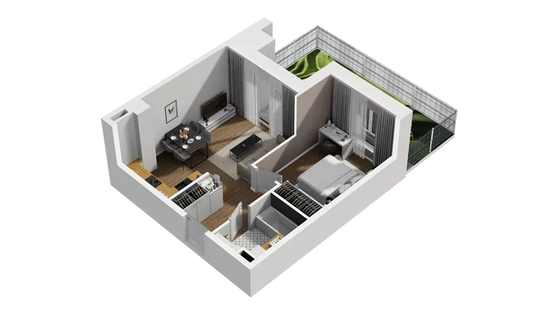 2 pokoje, mieszkanie 39,13 m², parter, oferta nr D/5, Osiedle Warszawska - etap II, Gdańsk, Ujeścisko-Łostowice, Ujeścisko, ul. Warszawska