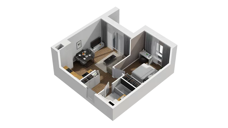 2 pokoje, mieszkanie 39,46 m², piętro 1, oferta nr D/16, Osiedle Warszawska - etap II, Gdańsk, Ujeścisko-Łostowice, Ujeścisko, ul. Warszawska