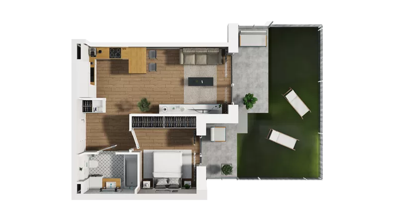 2 pokoje, mieszkanie 38,89 m², parter, oferta nr C/8, Osiedle Warszawska - etap II, Gdańsk, Ujeścisko-Łostowice, Ujeścisko, ul. Warszawska