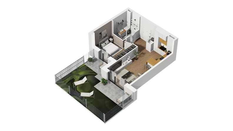 2 pokoje, mieszkanie 38,89 m², parter, oferta nr C/8, Osiedle Warszawska - etap II, Gdańsk, Ujeścisko-Łostowice, Ujeścisko, ul. Warszawska