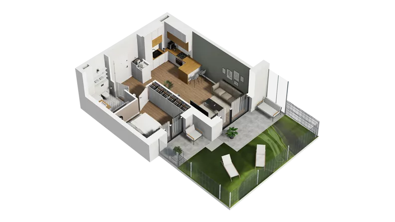 2 pokoje, mieszkanie 38,89 m², parter, oferta nr C/8, Osiedle Warszawska - etap II, Gdańsk, Ujeścisko-Łostowice, Ujeścisko, ul. Warszawska