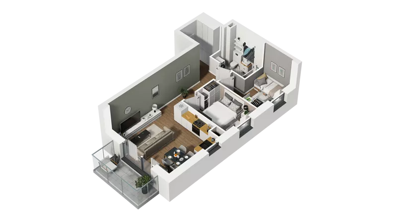 3 pokoje, mieszkanie 47,98 m², piętro 1, oferta nr D/11, Osiedle Warszawska - etap II, Gdańsk, Ujeścisko-Łostowice, Ujeścisko, ul. Warszawska