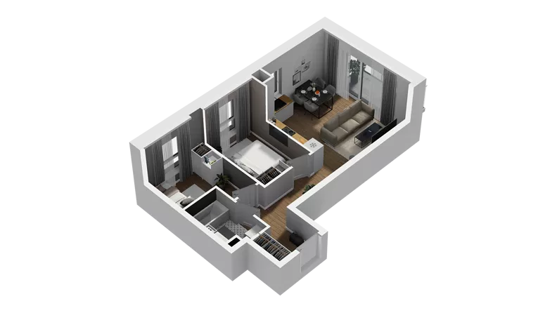 3 pokoje, mieszkanie 47,98 m², piętro 1, oferta nr D/11, Osiedle Warszawska - etap II, Gdańsk, Ujeścisko-Łostowice, Ujeścisko, ul. Warszawska