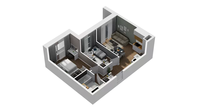 3 pokoje, mieszkanie 50,76 m², piętro 5, oferta nr D/44, Osiedle Warszawska - etap II, Gdańsk, Ujeścisko-Łostowice, Ujeścisko, ul. Warszawska