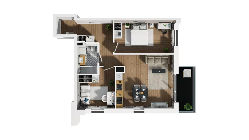 3 pokoje, mieszkanie 61,10 m², piętro 2, oferta nr C/23, Osiedle Warszawska - etap II, Gdańsk, Ujeścisko-Łostowice, Ujeścisko, ul. Warszawska