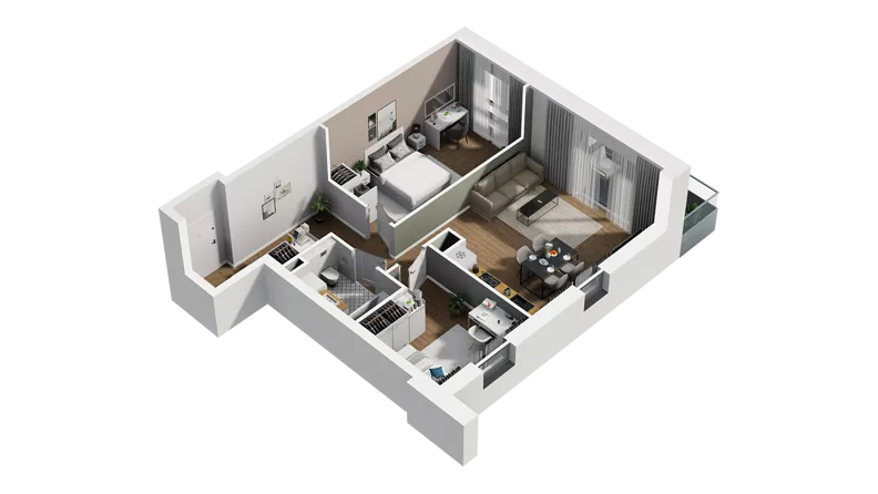 3 pokoje, mieszkanie 61,10 m², piętro 2, oferta nr C/23, Osiedle Warszawska - etap II, Gdańsk, Ujeścisko-Łostowice, Ujeścisko, ul. Warszawska