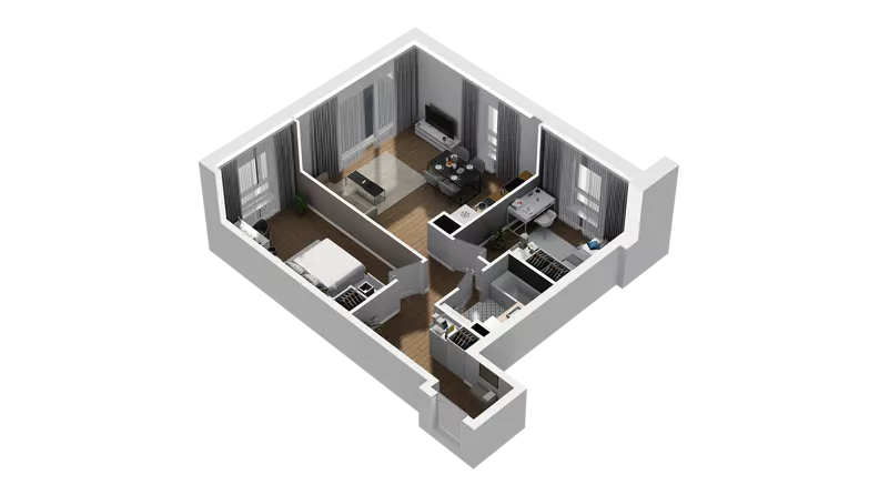 3 pokoje, mieszkanie 61,10 m², piętro 2, oferta nr C/23, Osiedle Warszawska - etap II, Gdańsk, Ujeścisko-Łostowice, Ujeścisko, ul. Warszawska
