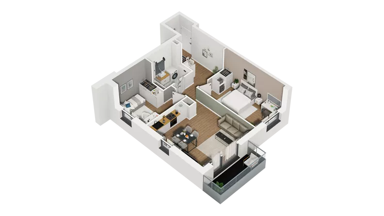 3 pokoje, mieszkanie 61,10 m², piętro 2, oferta nr C/23, Osiedle Warszawska - etap II, Gdańsk, Ujeścisko-Łostowice, Ujeścisko, ul. Warszawska