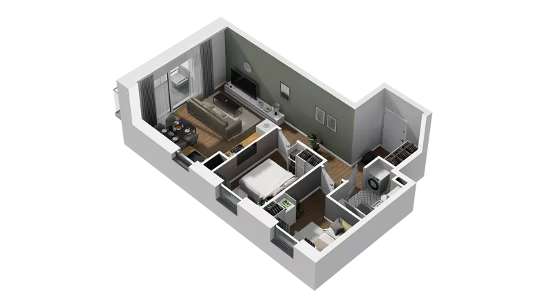 3 pokoje, mieszkanie 47,50 m², piętro 3, oferta nr C/27, Osiedle Warszawska - etap II, Gdańsk, Ujeścisko-Łostowice, Ujeścisko, ul. Warszawska